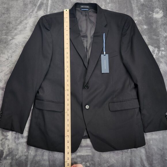 Tommy Hilfiger Mens Suit Jacket Notch Lapel Black Blazer size S44 W38 - Picture 9 of 14